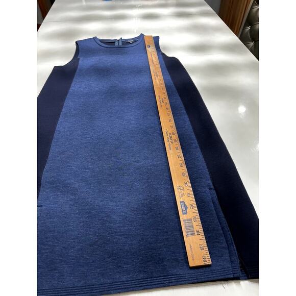 Madewell size medium dress black & blue colorblock minimalist classic core - Picture 7 of 8